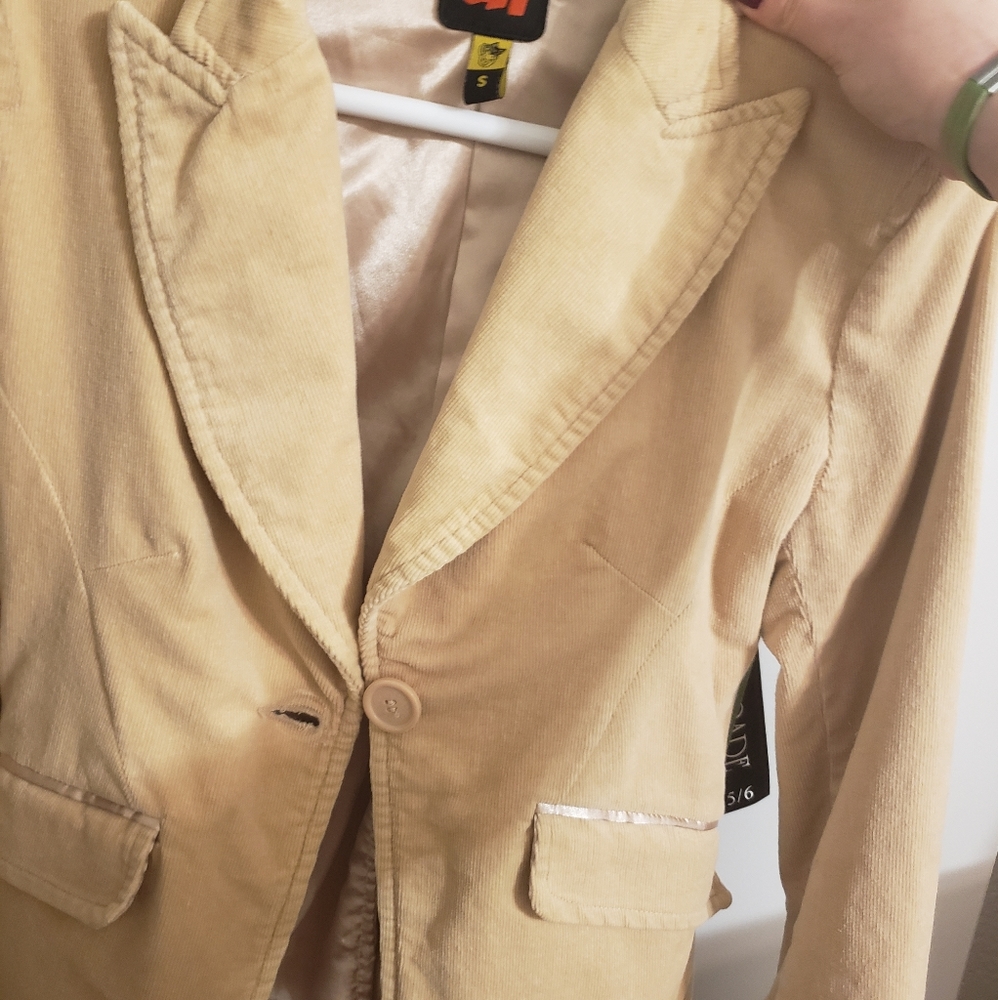 Tan corduroy blazer jacket
